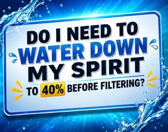 Do I need to water down my spirit to 40% before filtering?