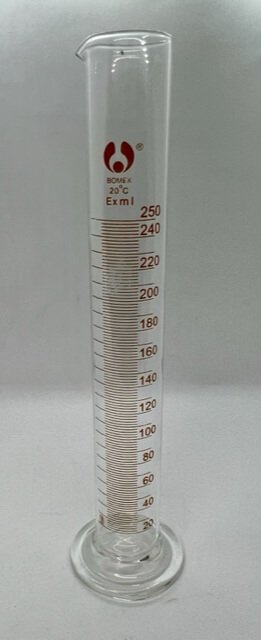 Glass Measuring Cylinder - 250 ml.